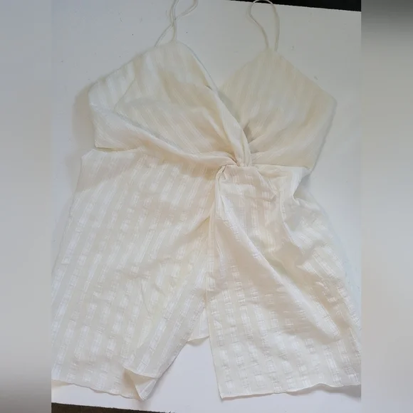 Zara Knotted Stripe Tunic Top Size XL - Picture 5 of 11